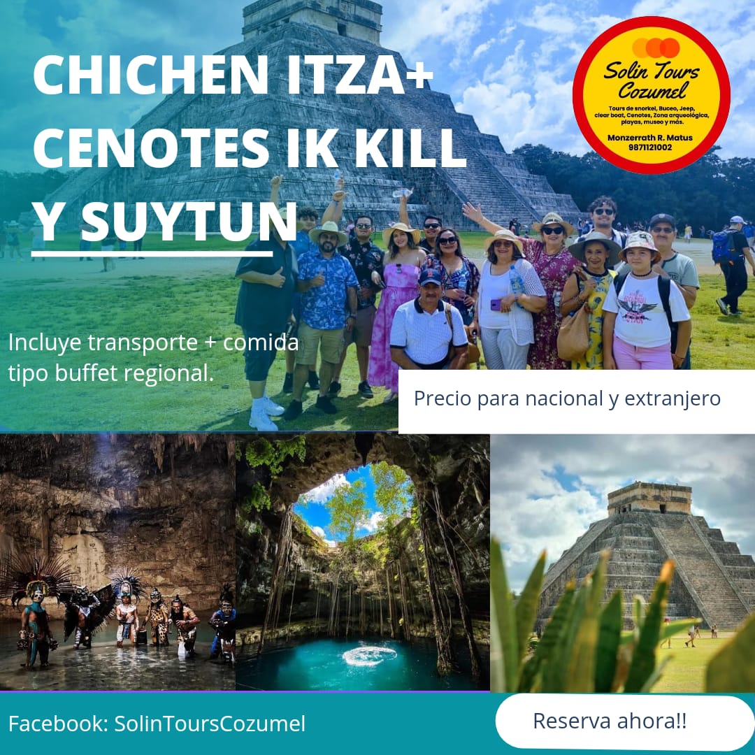 Chichen Itzá + Cenotes IK KIL y SUYTUN